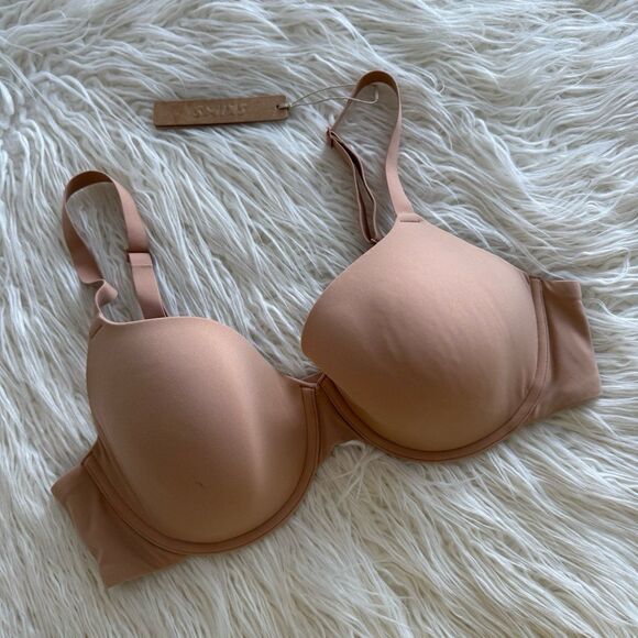 Skims Fits Everybody T-shirt Bra Ochre Size 38C - Picture 2 of 7